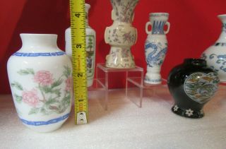 Franklin Imperial Dynasty Miniature Vases 6 PC Porcelain Figurines 2