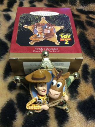Hallmark Keepsake Christmas Ornament Toy Story 2 Woodys Roundup 1999 Disney