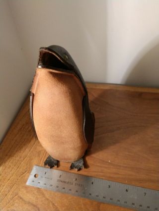 Mid Century Kounoiki Penguin Bank Leather Japan Yale Lock