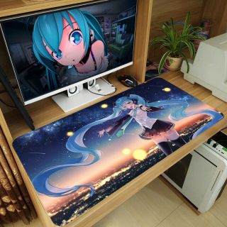 Vocaloid Hatsune Miku Mouse Pad Anime Pc Keyboard Pad Gaming Play Mat 70x40cm