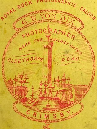 Victorian Carte De Visite CDV: Couple: Von Dix: Picture Back Ships Grimsby 3