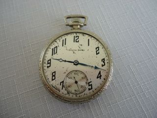 Antique / Vintage South Bend 19 Jewels 14kt.  Gold Filled Pocket Watch