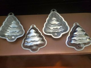 Mini Aluminum Christmas Tree Cake Pans 4 Pack - 1 - 3 Day