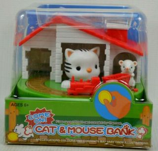 Cat And Mouse Coin Bank Sutakora Moving Money Box Gift