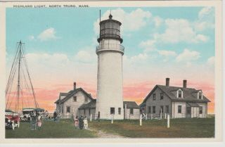 Highland Light House North Truro Cape Cod Ma Vintagepostcard