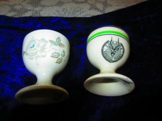 Egg Cups = Vintage Set Of 2 English Egg Cups From England