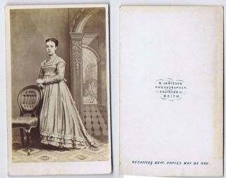 Cdv Photograph Victorian Lady Carte De Visite By Jamieson Of Beith