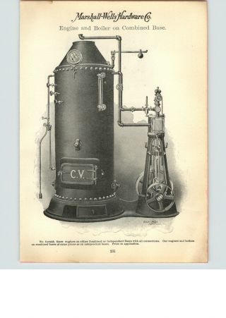 1900s Paper Ad Gage & Sons Verticle Steam Engine & Boiler Evered Haulage Motor