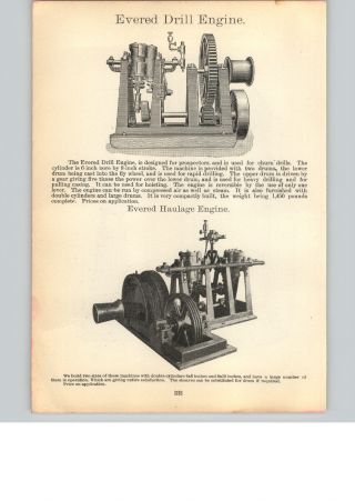1900s PAPER AD Gage & Sons Verticle Steam Engine & Boiler Evered Haulage Motor 2
