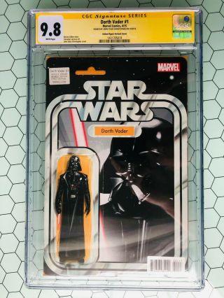 Darth Vader 1 Action Figure Variant Cgc 9.  8 Signed By John Tyler Christopher