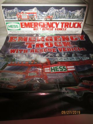 Hess 2005 Emergency Truck With Rescue Vehicle Brand W/ Bag