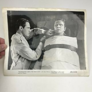 Vintage Movie Still Press Photo Frankenstein Meets The Wolf Man Bela Lugosi 1943