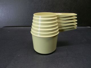 Vintage Tupperware Avocado Green Measuring Cups