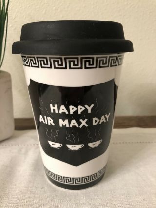 Nike Black & White Ceramic Coffee Mug Happy Air Max Day Swoosh 12 Oz Tea Cup