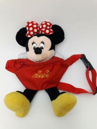 Walt Disney World Kids Minnie Mouse Plush Waist Fanny Pack Belt Souvenir