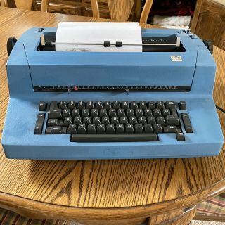 Vintage Ibm Selectric Ii Correcting Typewriter Blue