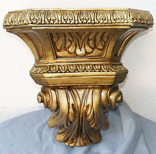 Vintage Classic Greek Wall Planter Sconce Corinthian Design Hand Finished