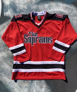 Vintage The Sopranos Hbo Promo Hockey Jersey Mens Xl 90s Red