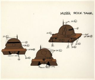 He - Man/she - Ra Masters Of The Universe Animation Art Rock Tank Model Cel
