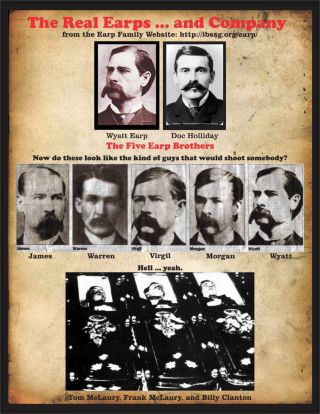 Wyatt Earp And Company - 8 1/2 X 11 Glossy Photo Reprint