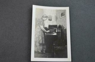 Vintage 1942 Photo Woman Tuning Radio By Portrait In Home Interior 950052