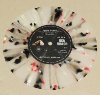 Jefferson Airplane White Rabbit [7 " 45 Vinyl] Psychedelic Swirl Colored