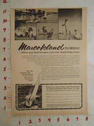 1968 Marco Island Florida Development Deltona Ad Johnson Air Buoy Waukegan Il
