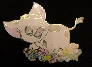 Disney Fantasy Pua Pig Moana Floral Cuddly Companion Pet Pin LE 50 3