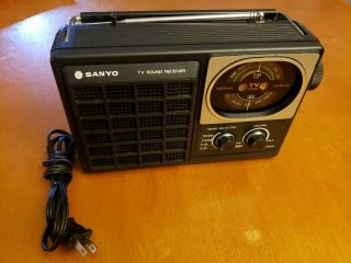 Vintage Sanyo Tv Sound Receiver Radio Rp 8330 Am Fm & Very