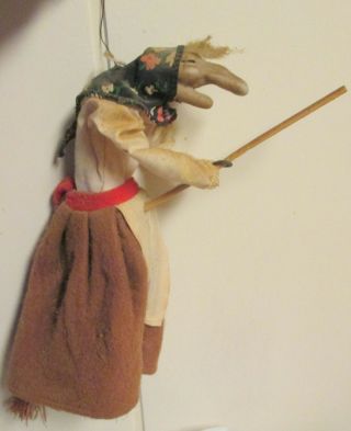 Vintage Norwegian Good Luck Kitchen Witch With Broom - As - Is