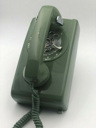 Nos Vintage Western Electric Bell System Rotary Telephone Green 554 - Br - 51 W/box