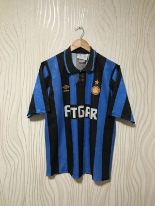 Inter Milan 1991 1992 Home Football Soccer Shirt Jersey Vintage Umbro Retro