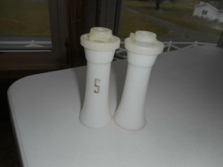 Vintage Tupperware Mini Hourglass Salt & Pepper Shakers 4 - 1/2 " Tall