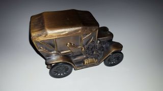 Vintage 1974 Banthrico Car Bank - 1910 Stanley Steamer,  Bronze Finish