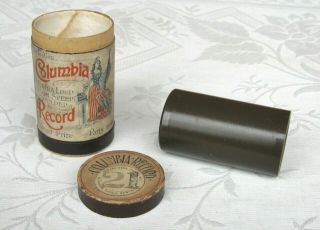 Columbia Brown Wax Phonograph Cylinder Record Popular Song J.  W.  Myers