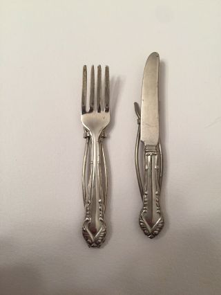 Set Of 2 Vintage Knife And Fork Hair Barretts Very Cute