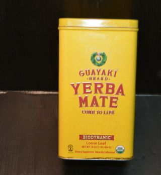 7 " Yerba Mate Loose Leaf Tea Tin Empty