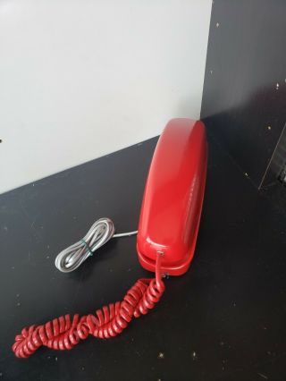 Vintage Southwestern Bell Freedom Phone Sleek Red Fc2556 Lighted Dial