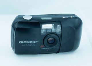 Vintage Olympus Infinity Stylus 35mm 1:3.  5 Point & Shoot Film TestedCamera Black 2