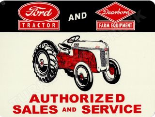 Ford Tractor Sales And Service 9 " X 12 " Sign