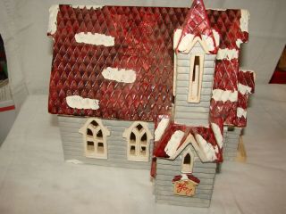Vintage 1984 Dept 56 Snowhouse Series " Village Church " Comes With Lightcord