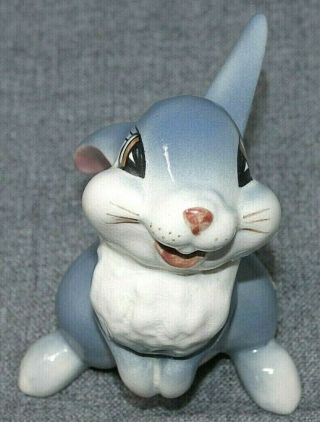 Vintage Evan Shaw California Pottery 4 " Thumper Disney Bunny,  Grey & White Epoc