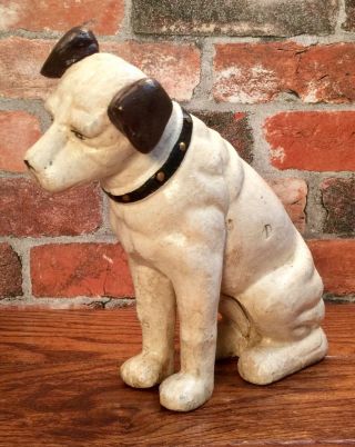Cast Iron 10 " Tall Nipper Dog Vintage Coin Bank