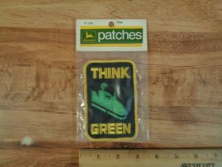 Vintage 1972 Nos John Deere Snowmobile Patch Think Green In Package (sa16)