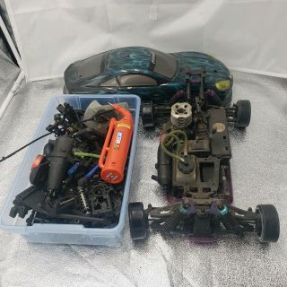 Vintage Hpi Nitro Rs4 - 2 Rs4 1/10 Rc For Parts/ Project Chassis W/motor & Parts