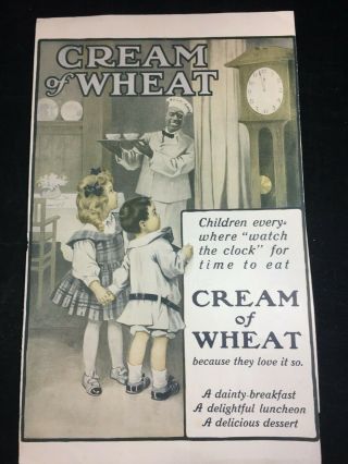April 1910 Black Americana Cream Of Wheat Print Advertising,  From Success Magaz