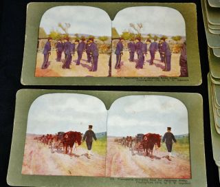 39 Stereoview Cards,  c.  1898 - 1905 - Japanese Military & Other Historic Images 3