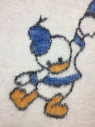 Vtg 1984 BIEDERLACK Blanket Baby MICKEY MOUSE Donald Duck USA DISNEY Fleece 3
