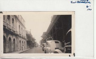 Real Photo - Orleans,  La - French Quarter Street Scene - 1940s