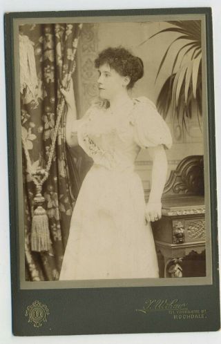 A Young Woman In White Dress Cabinet Photograph Law Of Rochdale L3